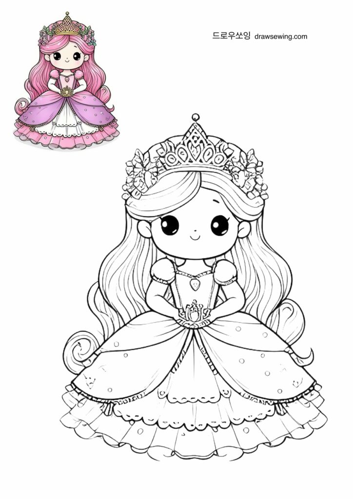 princess coloring page