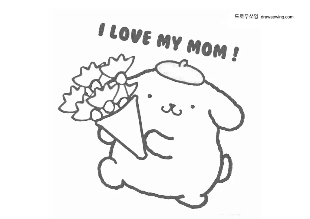 pompompurin coloring pages