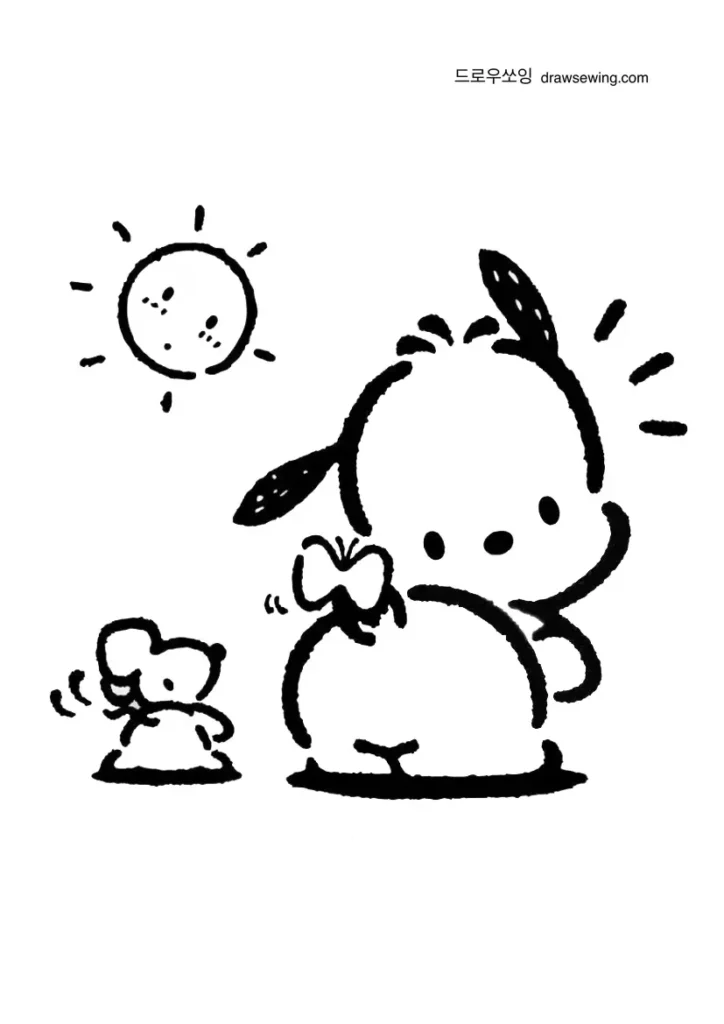 pochacco coloring pages